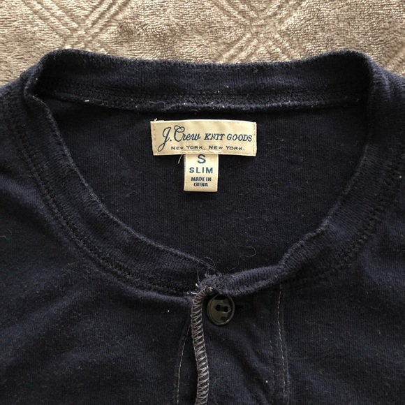Men’s Jcrew Henley grey and navy slim fit - Picture 2 of 4